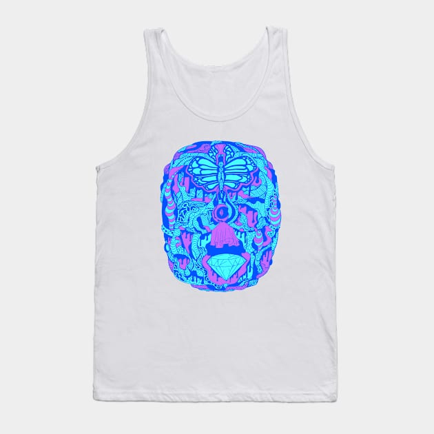 Blue Metamorphosis Wave of Thoughts Tank Top by kenallouis